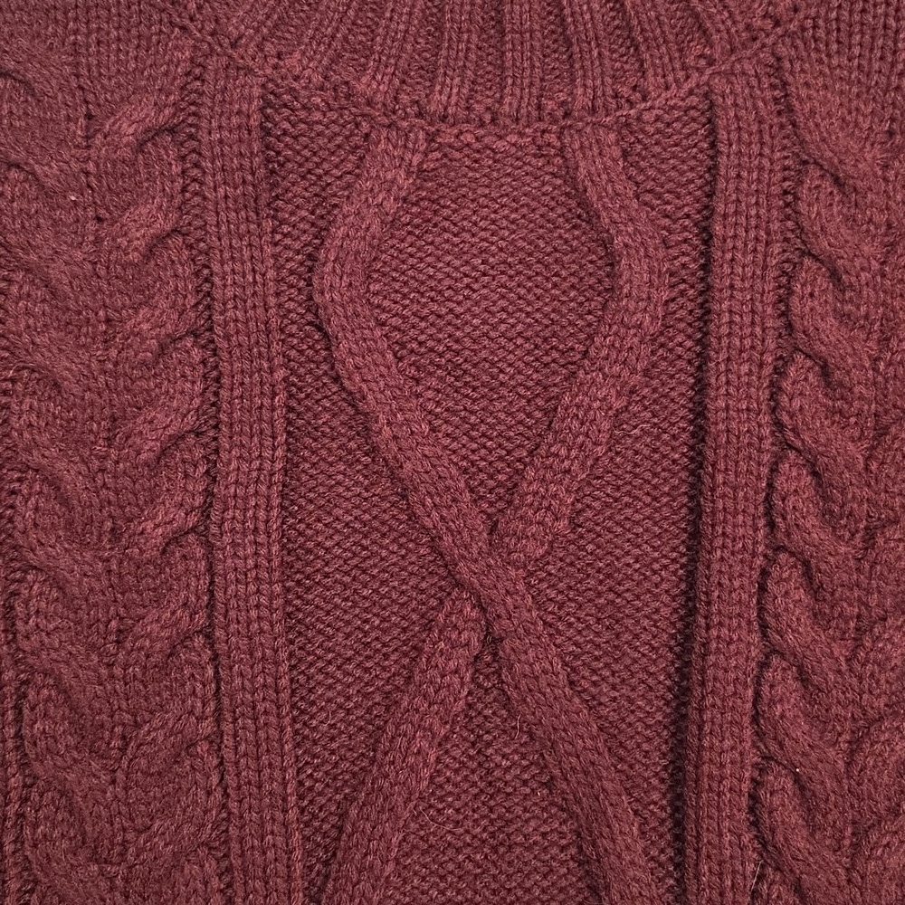 Lillusory Burgundy Cable Knit Sweater. Size M. NWT! - Picture 2 of 6